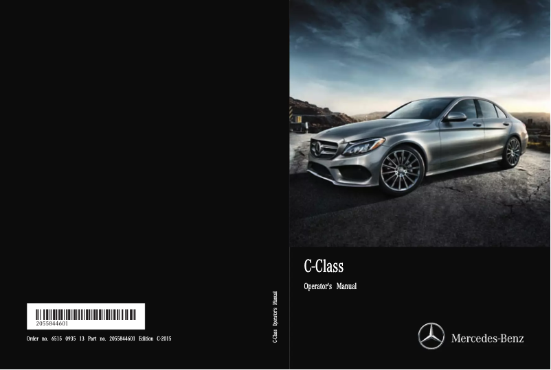 Image de la première page du manuel de l'appareil C-Class Sedan (2015)