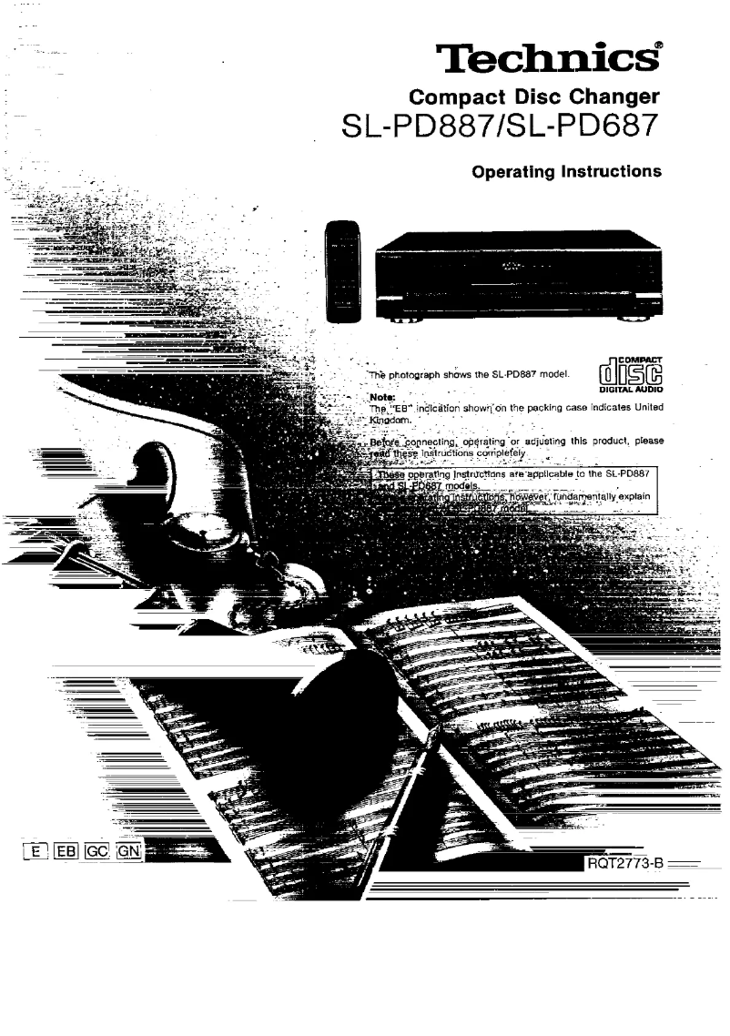 Page n°1 - Manuel utilisateur Panasonic SL-PD887