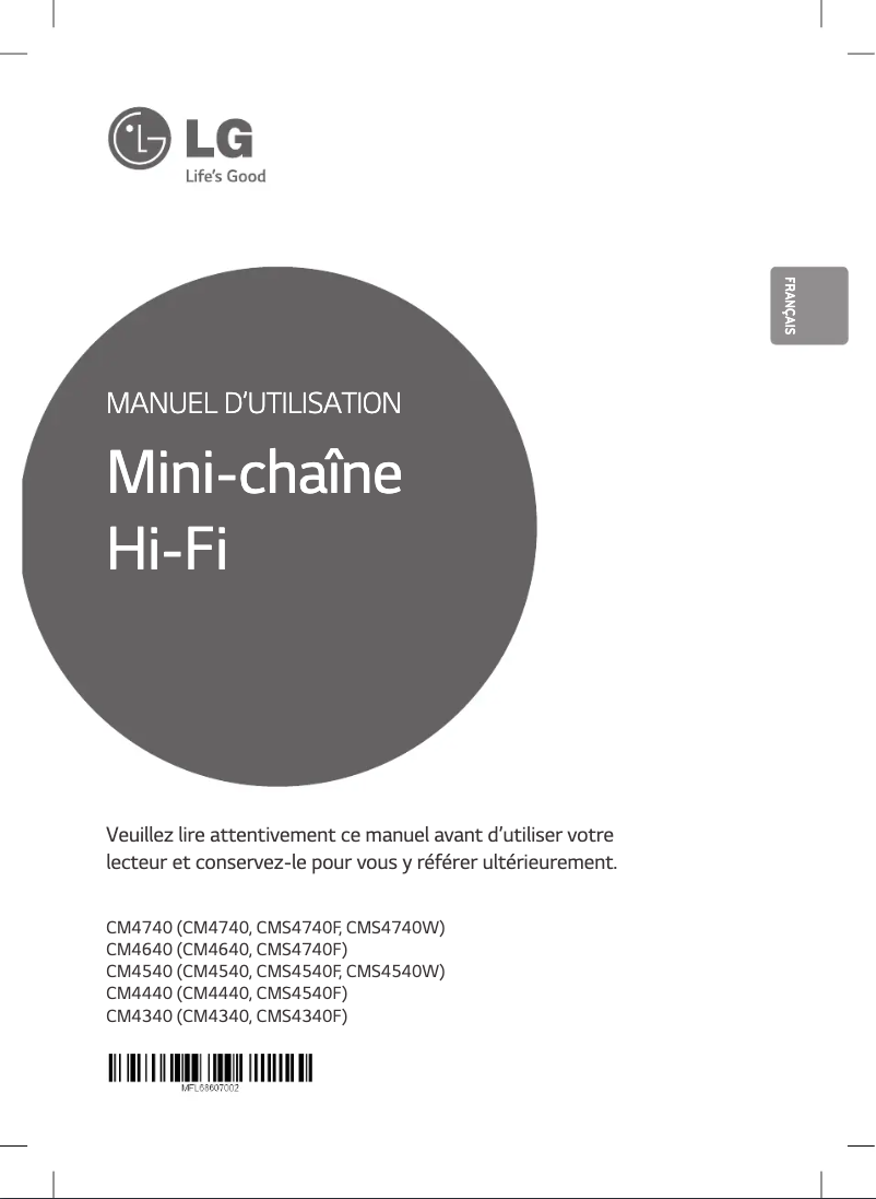 Página 1 del manual Manual de usuario LG CM4740