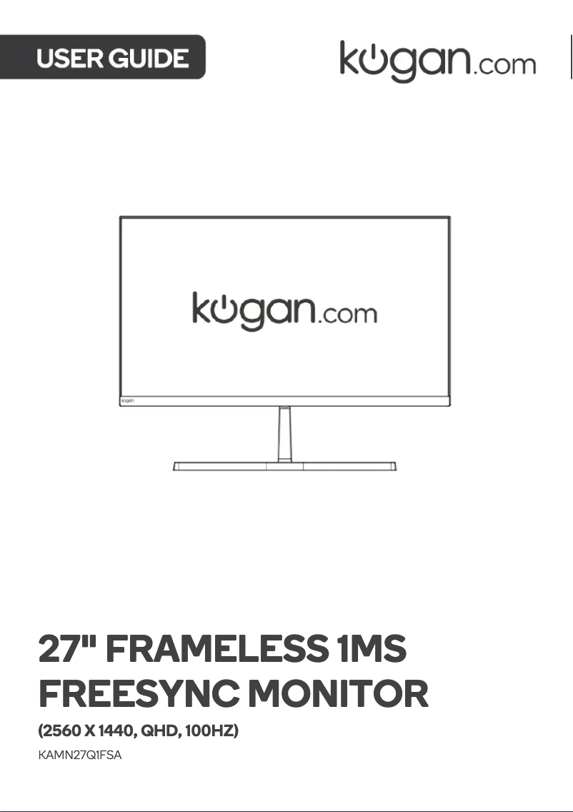 Page n°1 - Manuel utilisateur Kogan KAMN27Q1FSA