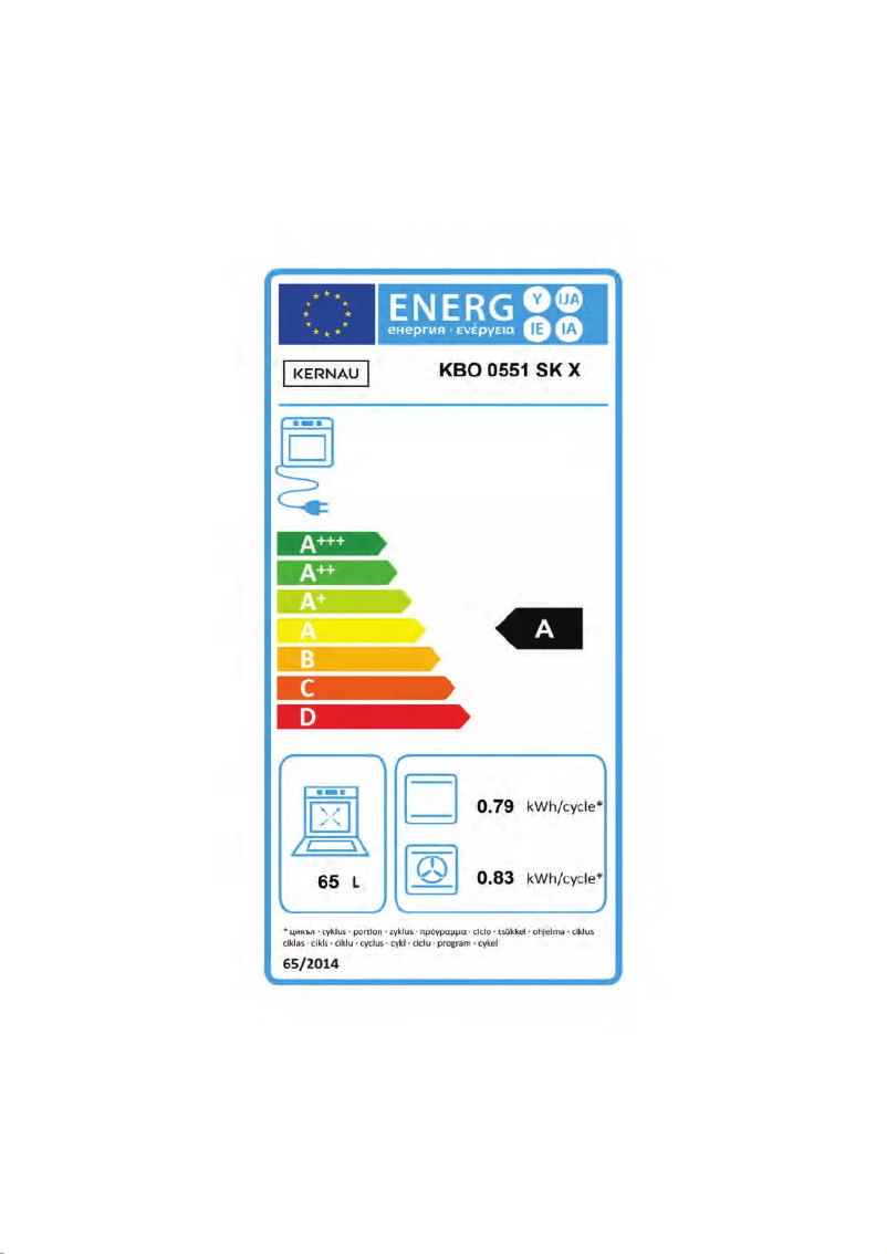 Page n°1 - Label énergétique Kernau KBO 0551 SK X