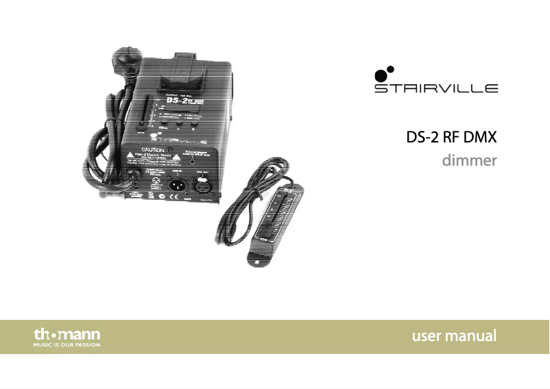 Page n°1 - Manuel utilisateur Stairville DS-2 RF DMX