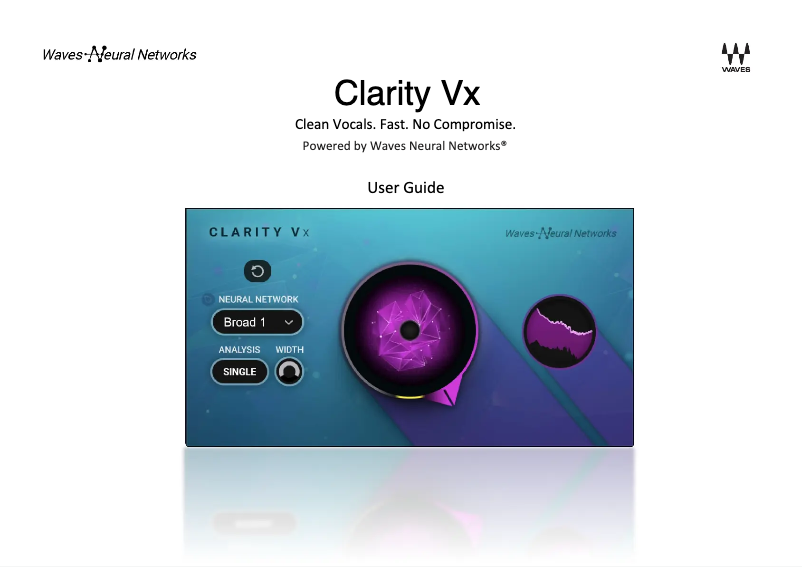 Image de la première page du manuel de l'appareil Clarity Vx