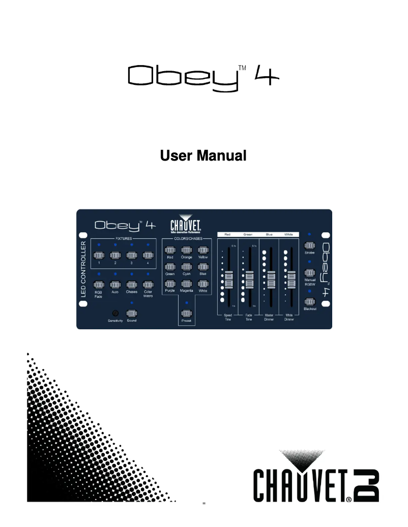 Page 1 de la notice Manuel utilisateur Chauvet Obey