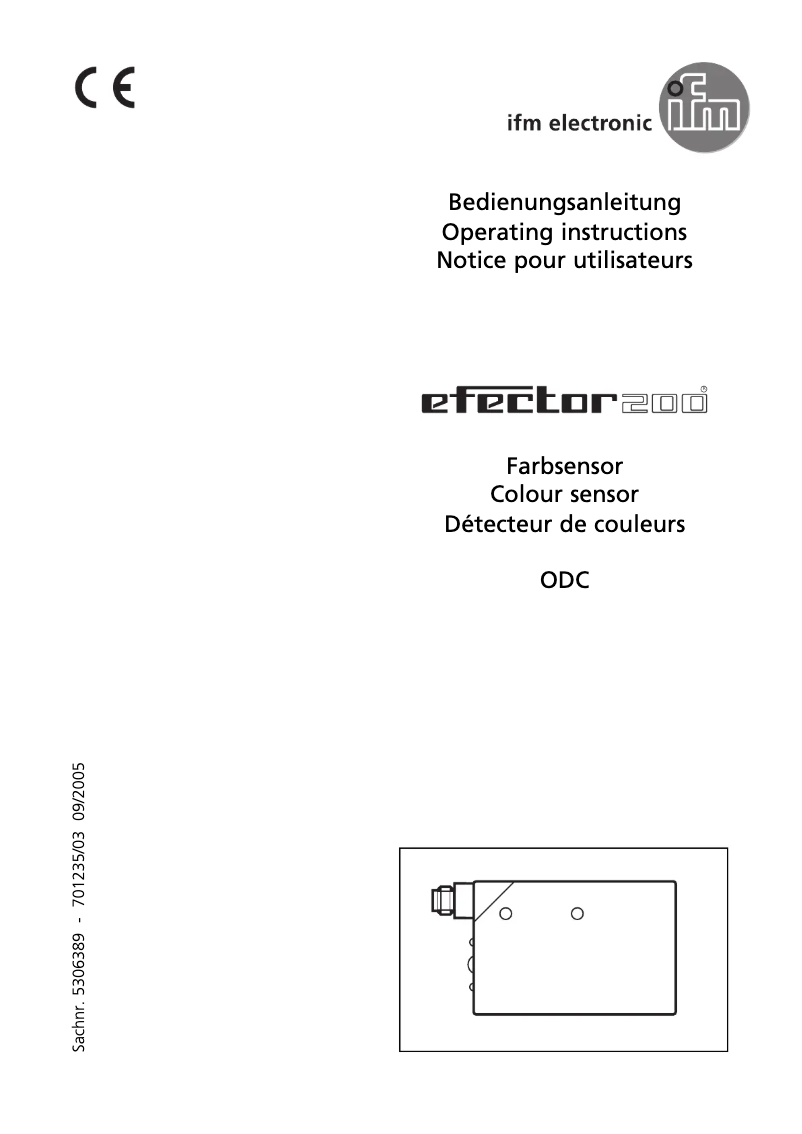Page n°1 - Manuel utilisateur IFM OD5005