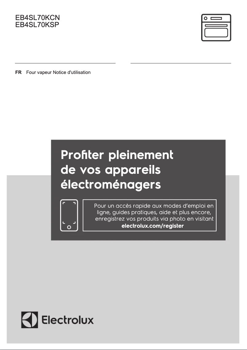 Page n°1 - Manuel utilisateur Electrolux EB4SL70KCN
