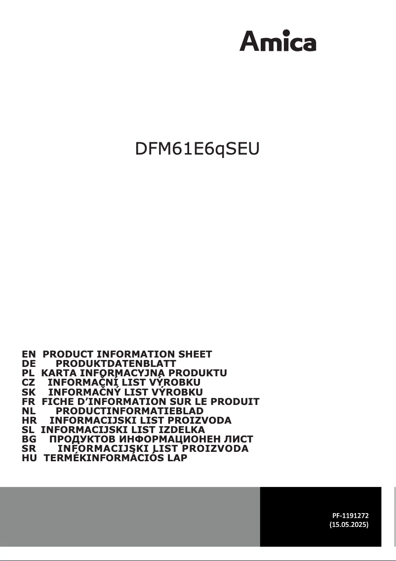 Image de la première page du manuel de l'appareil DFM61E6qSEU