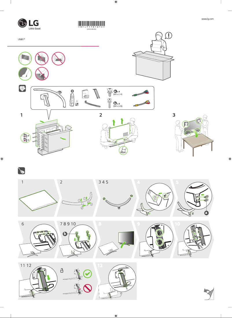 Page 1 de la notice Manuel utilisateur LG 82UN8100PTB