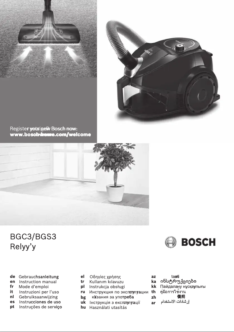 Page 1 de la notice Manuel utilisateur Bosch BGC3U210