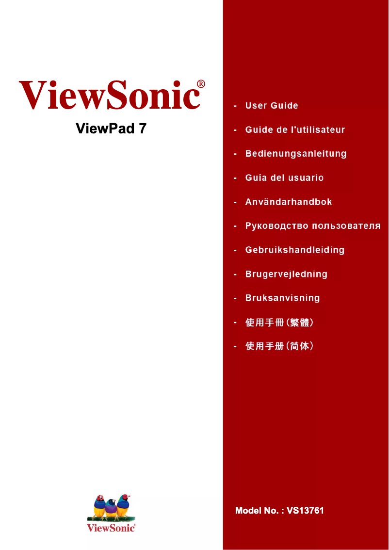 Page n°1 - Manuel utilisateur Viewsonic Viewpad 7