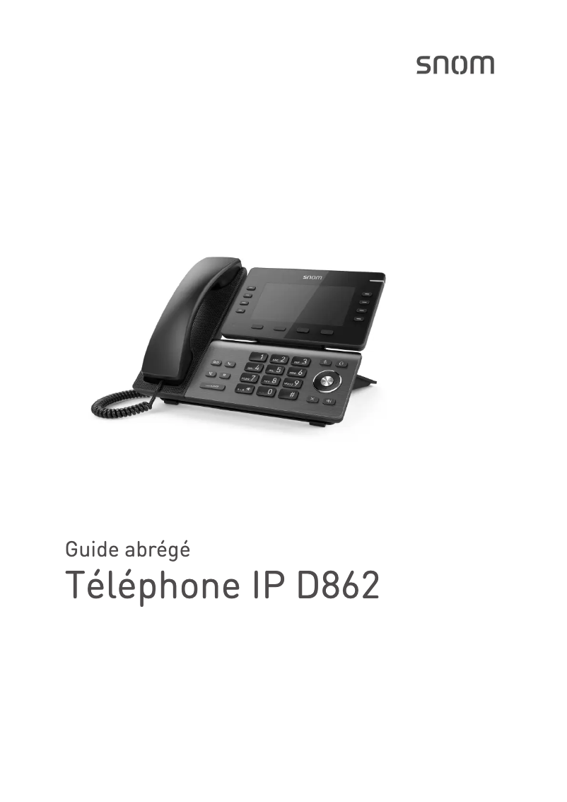 Image de la première page du manuel de l'appareil D862