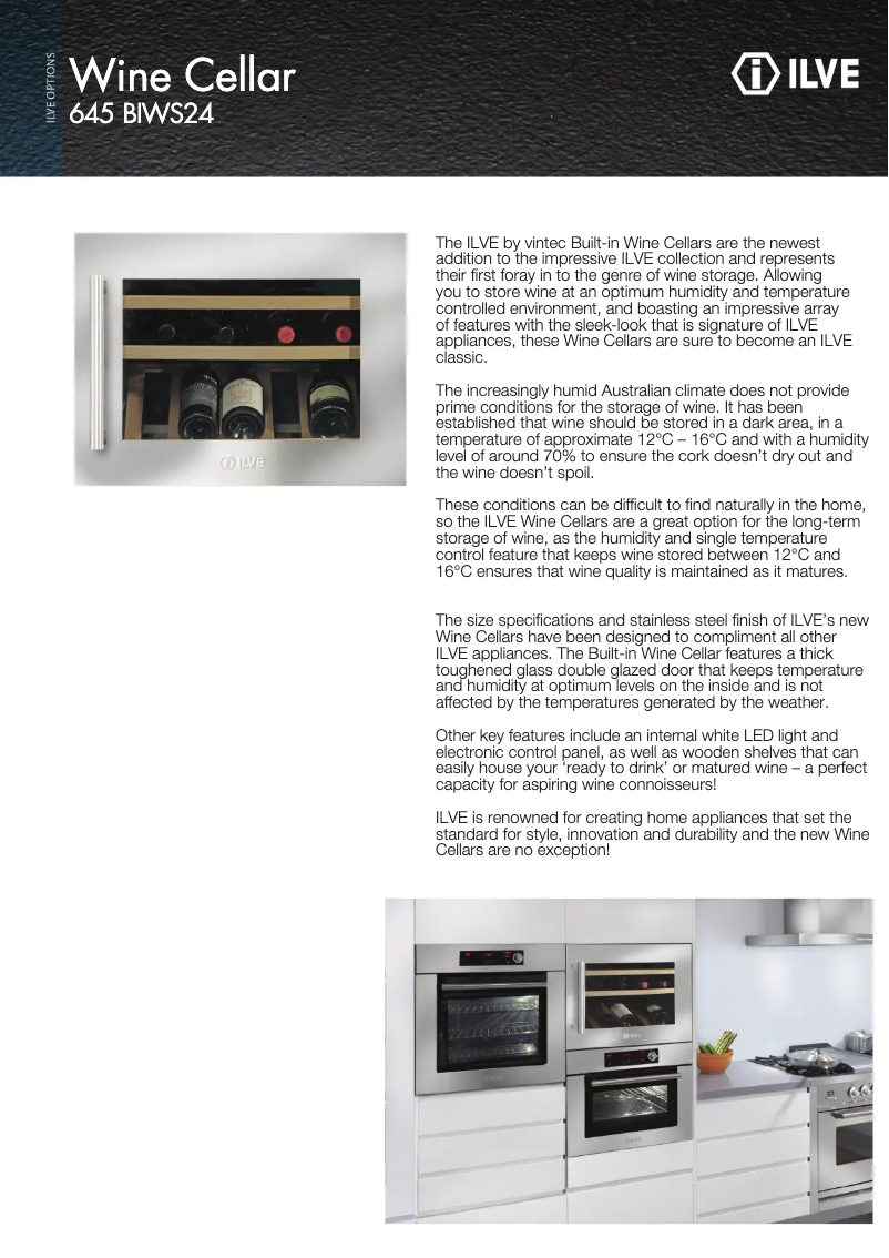 Page n°1 - Manuel utilisateur Ilve 645BIWS24