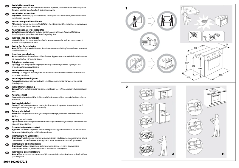 Page n°1 - Manuel utilisateur Bauknecht BCTMS 9100 IXL