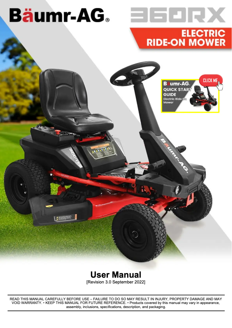 Página 1 del manual Manual de usuario Baumr-AG 360RX