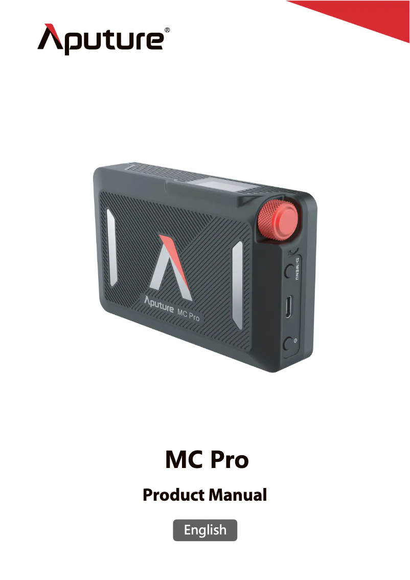 Page 1 de la notice Manuel utilisateur Aputure MC Pro