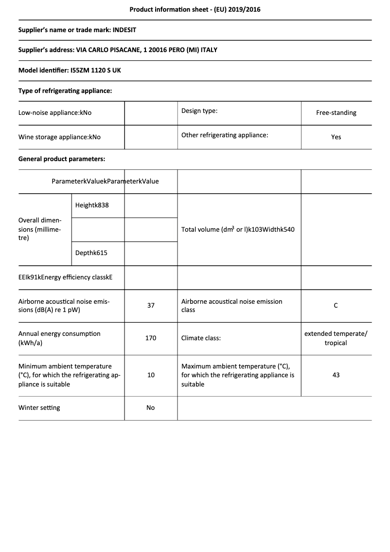 Imagen de la primera página del manual del dispositivo I55ZM 1120 S UK