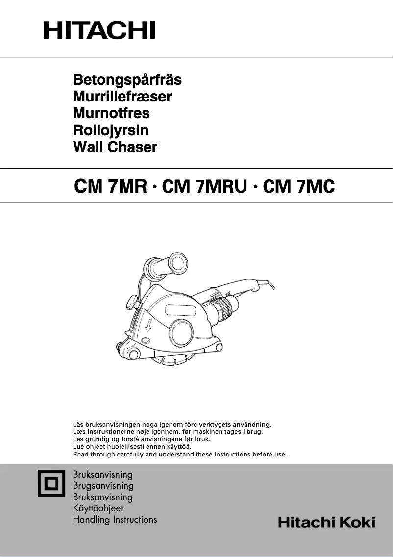 Page n°1 - Manuel utilisateur Hitachi CM 7MC