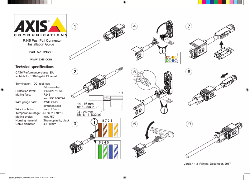 Page 1 de la notice Manuel utilisateur Axis Q6125-LE 50HZ