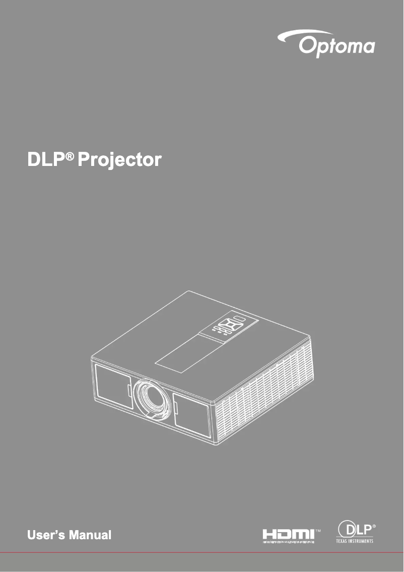 Page n°1 - Manuel utilisateur Optoma ZU550T