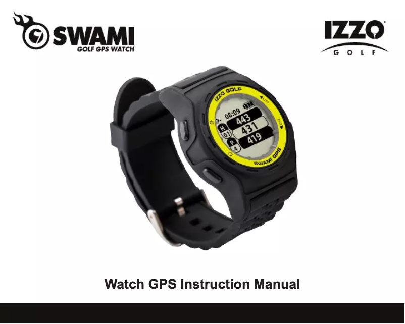 Page 1 de la notice Manuel utilisateur Izzo Swami Watch GPS 2014 Golf