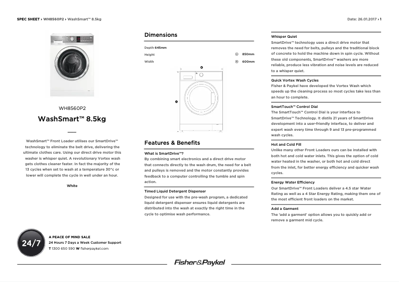 Image de la première page du manuel de l'appareil WH8560P2