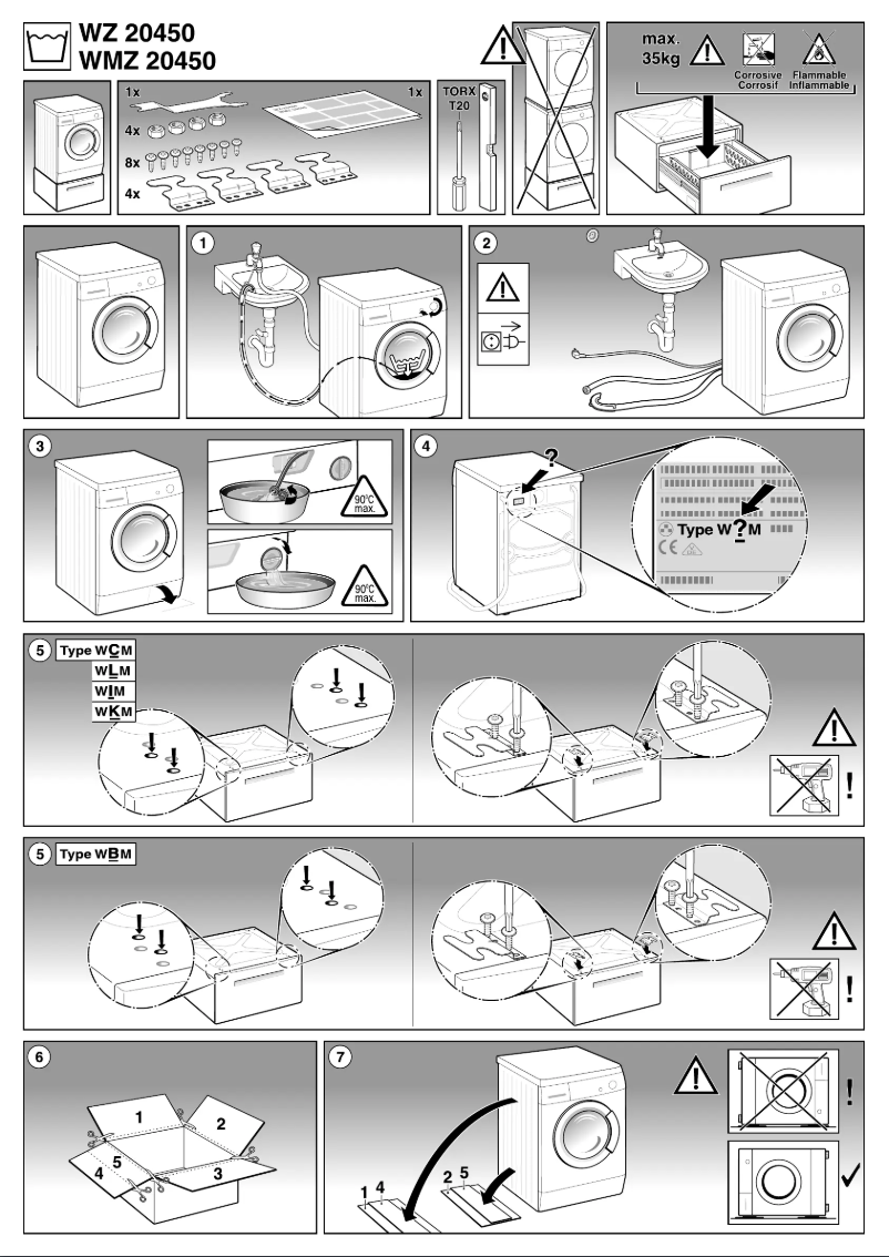 Page 1 de la notice Manuel utilisateur Bosch WMZ20450