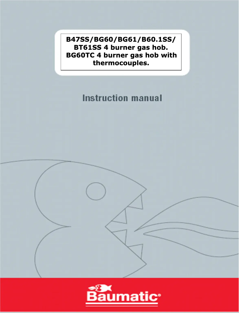 Page n°1 - Manuel utilisateur Baumatic BG60BLW