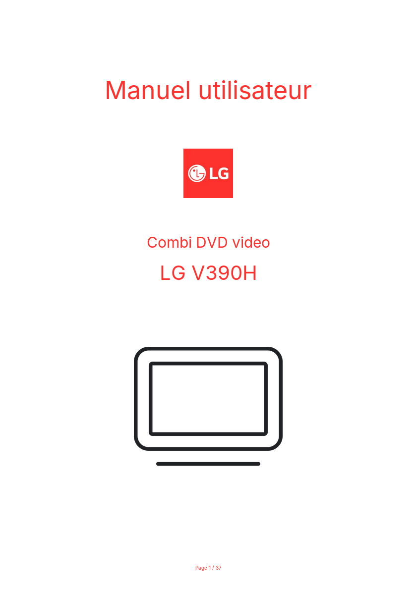 Image de la première page du manuel de l'appareil V390H