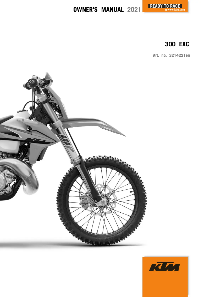 Página 1 del manual Manual de usuario KTM 300 EXC (2021)