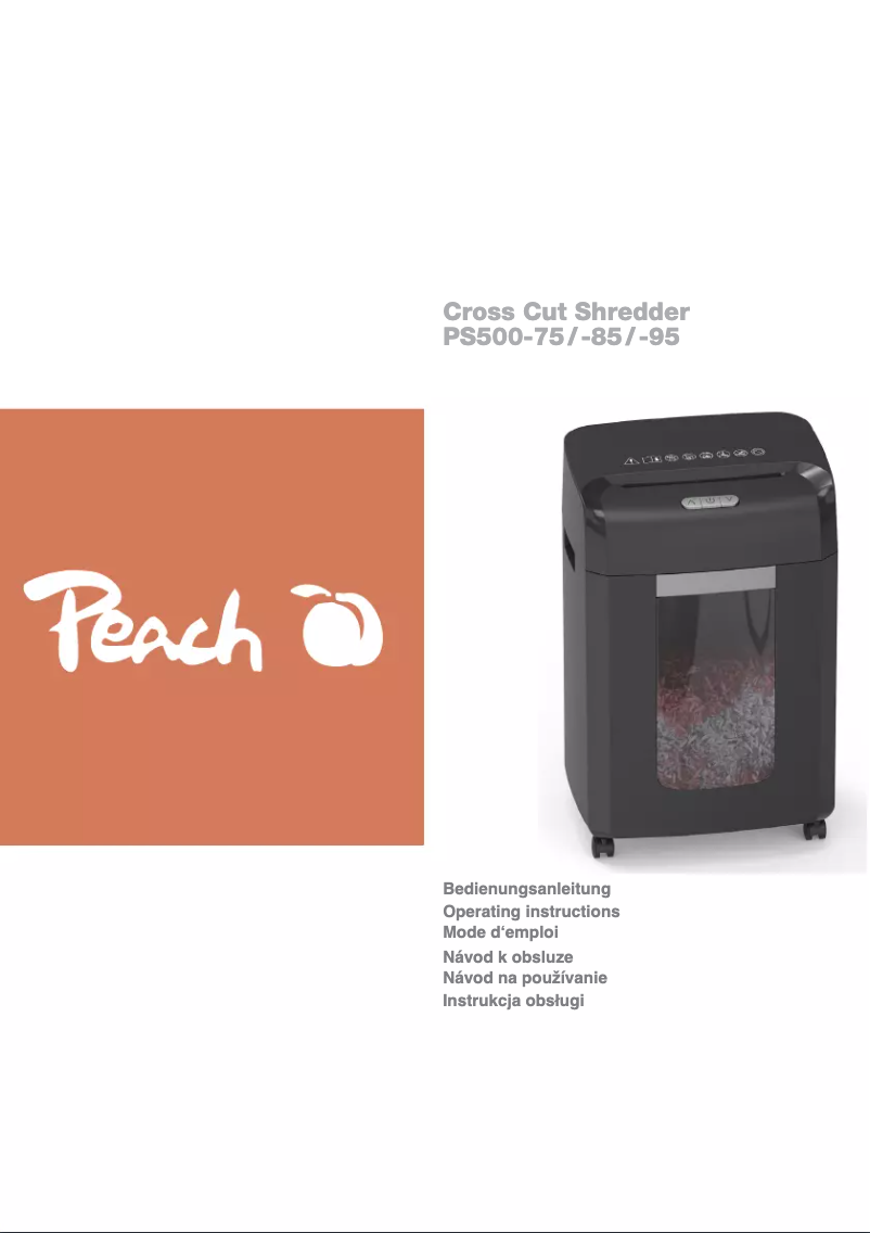 Page n°1 - Manuel utilisateur Peach PS500-95