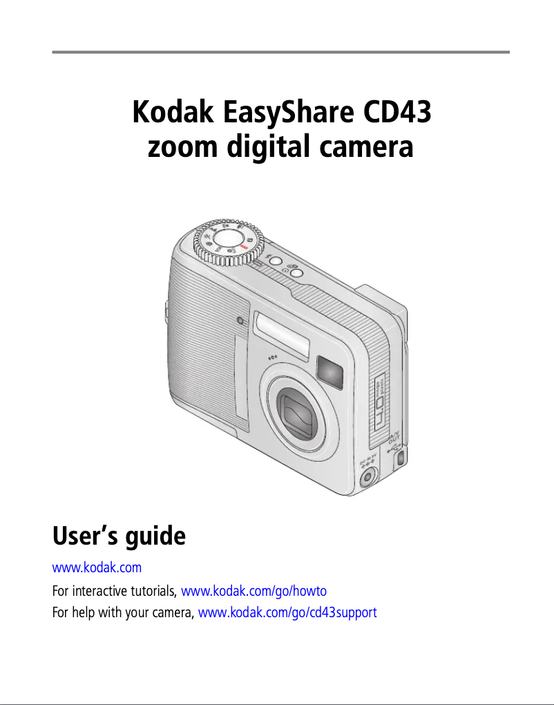 Page n°1 - Manuel utilisateur Kodak EasyShare CD43 Zoom
