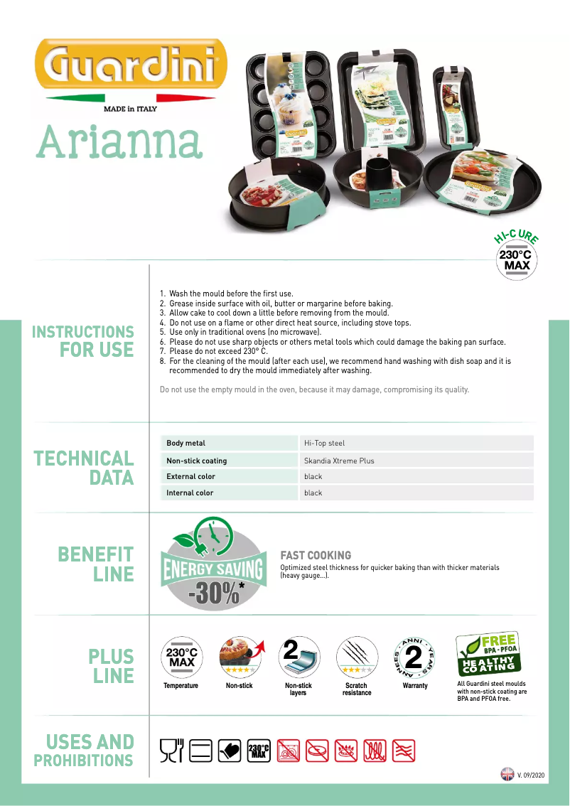 Image de la première page du manuel de l'appareil Arianna