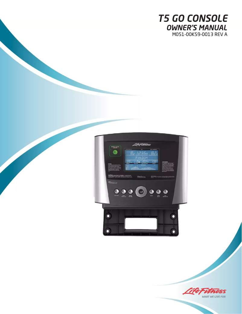 Página 1 del manual Manual de usuario Life Fitness T5 Go Console