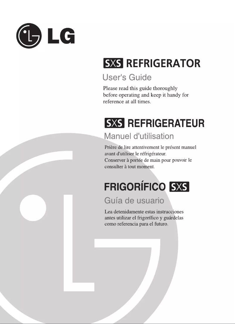 Page 1 de la notice Manuel utilisateur LG GR-R207WPQ