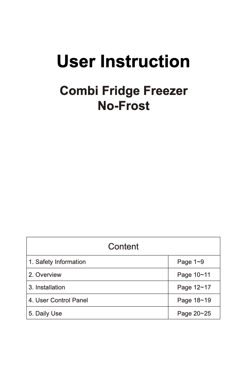 Page n°1 - Manuel utilisateur Hoover HOBT5519EWK
