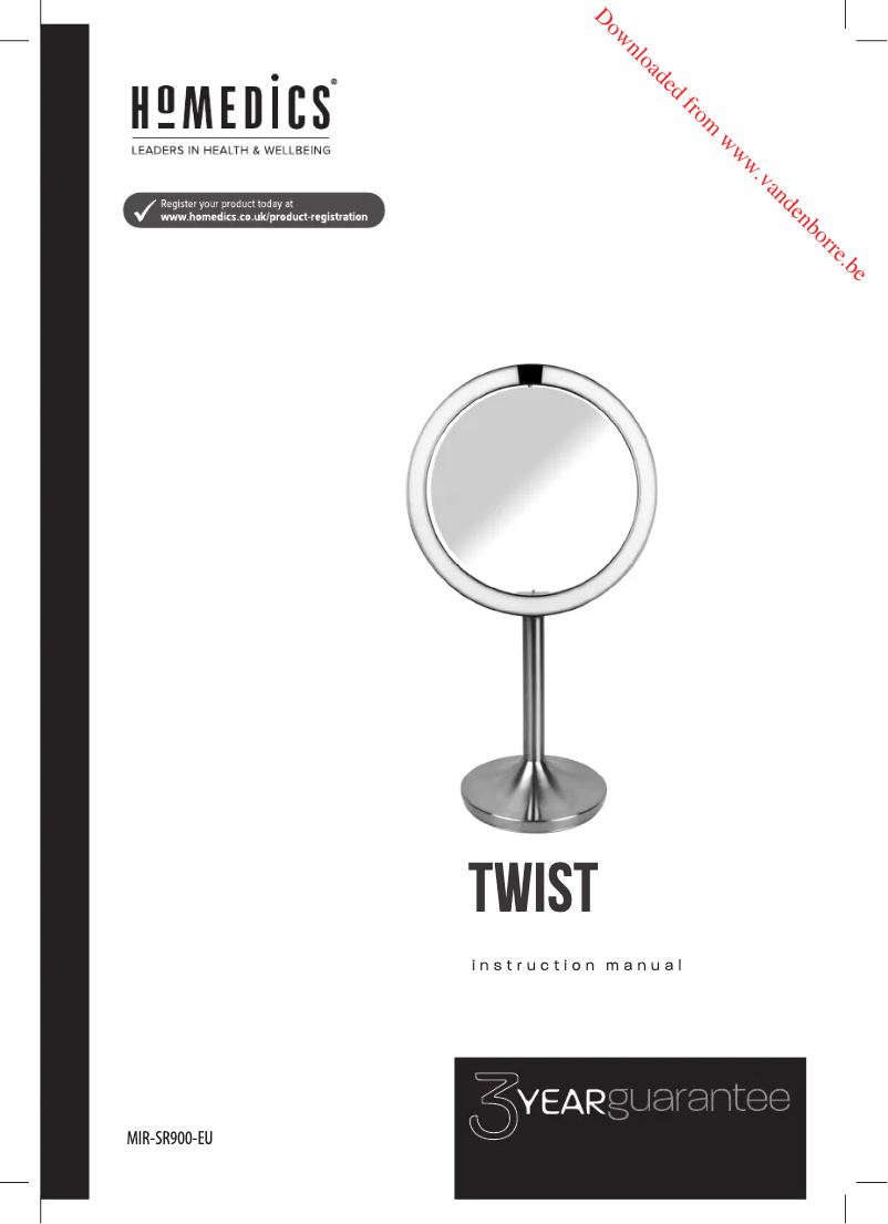 Image de la première page du manuel de l'appareil MIR-SR900