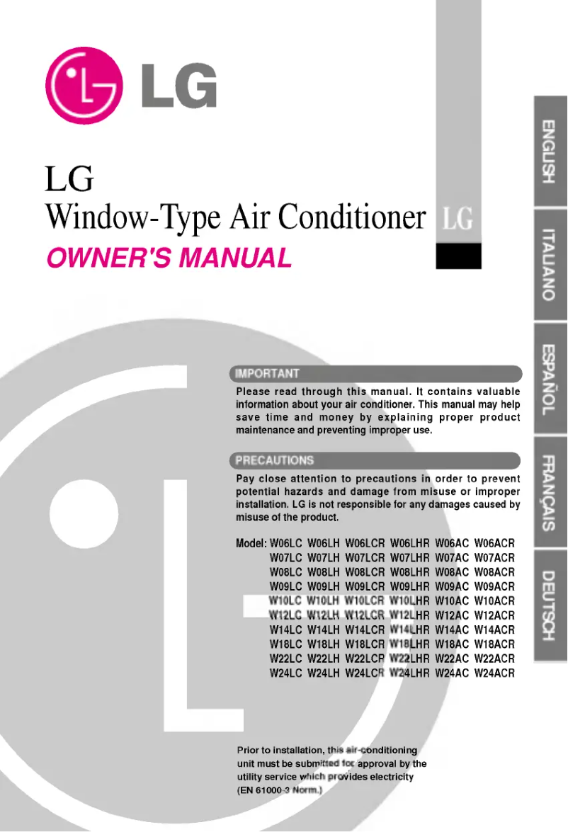 Página 1 del manual Manual de usuario LG AWC126CGAA0
