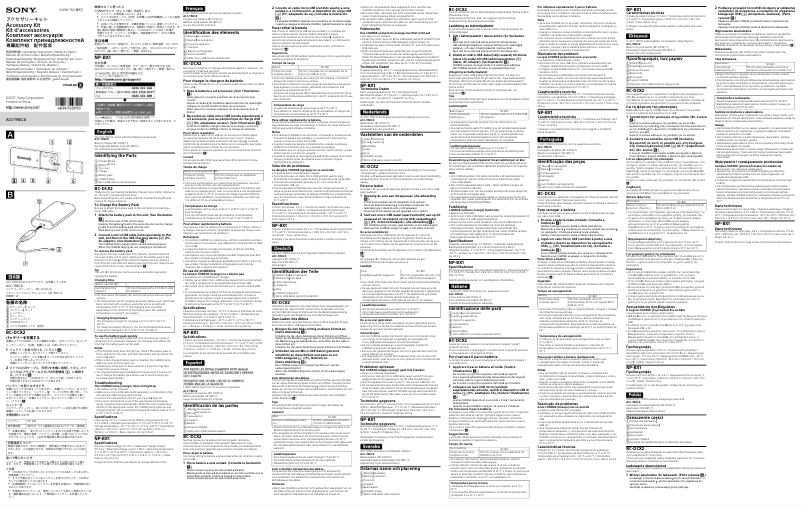 Image de la première page du manuel de l'appareil NP-BX1