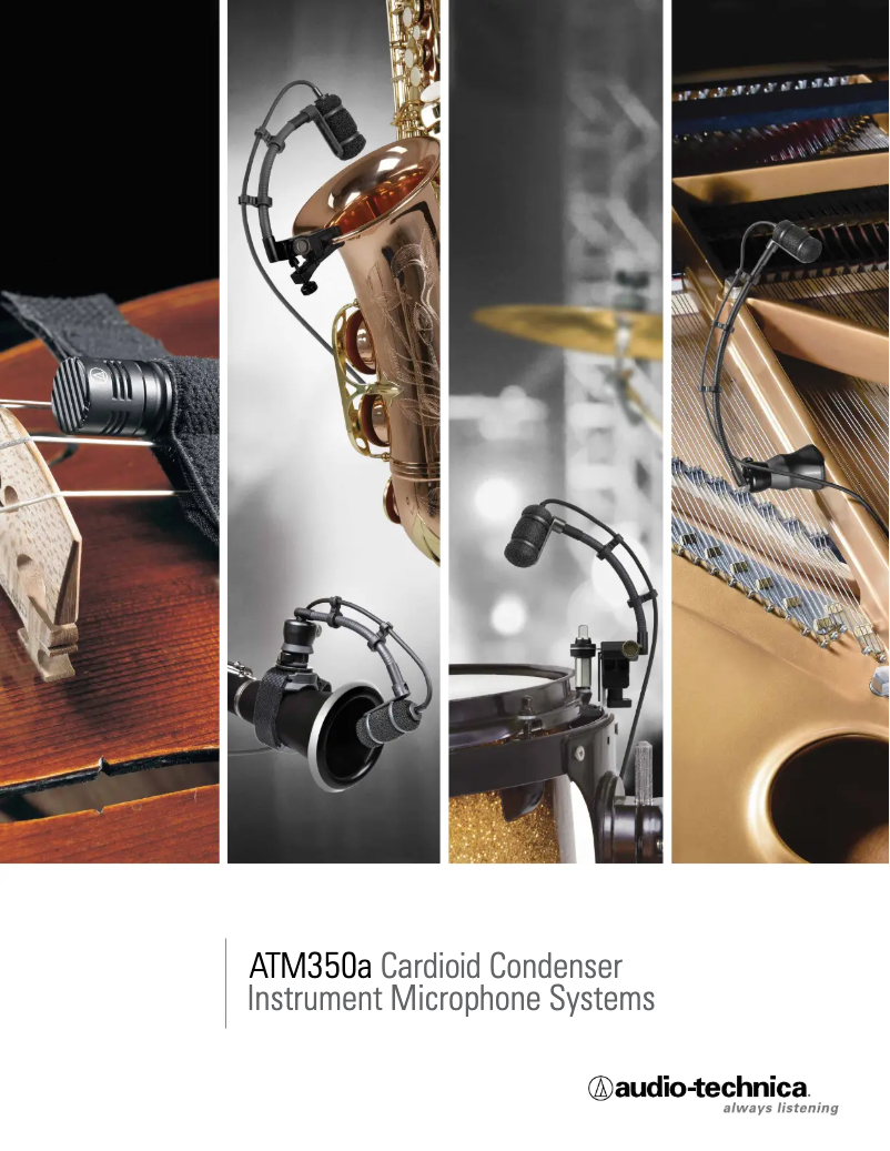 Page 1 de la notice Fiche technique Audio-Technica ATM350D