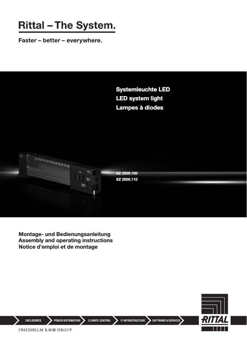 Page 1 de la notice Manuel utilisateur Rittal SZ 2500.100