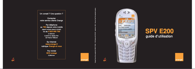 Image de la première page du manuel de l'appareil SPV E200