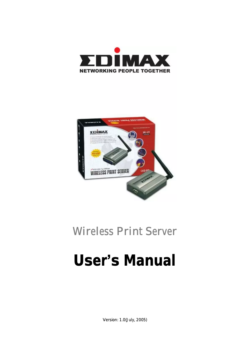 Image de la première page du manuel de l'appareil PS-1206UWg