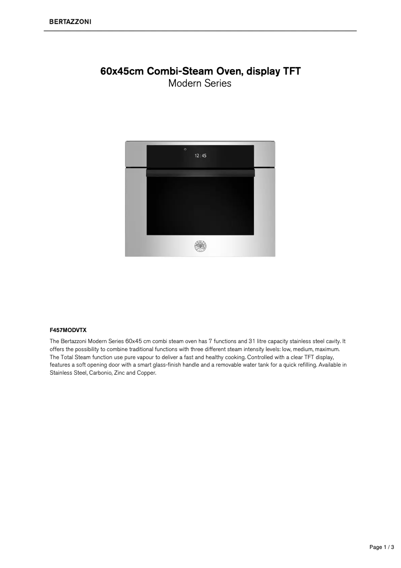 Image de la première page du manuel de l'appareil F457MODVTX