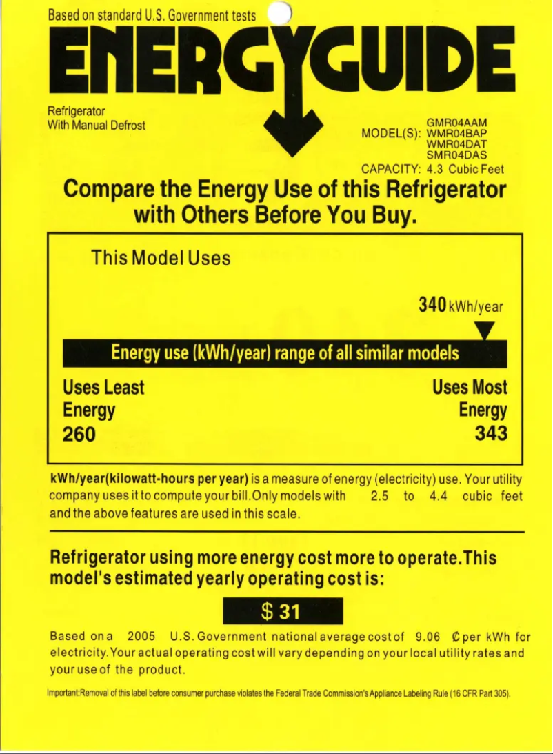 First page image of the manual for GMR04AAMBB