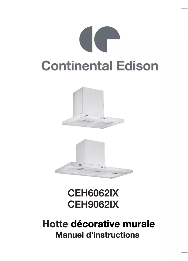 Page n°1 - Manuel utilisateur Continental Edison CEH6062IX