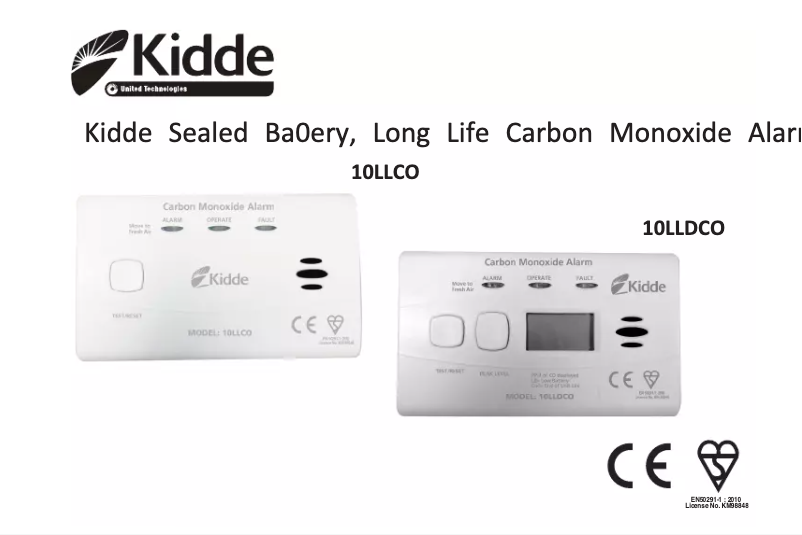 Page n°1 - Manuel utilisateur Kidde 10LLCO