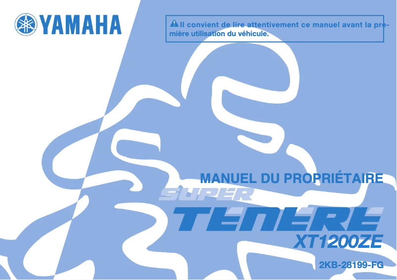 Page 1 of the manual User Manual Yamaha XT1200ZE (2015)