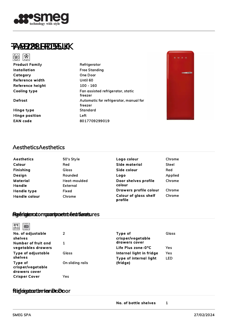 Image de la première page du manuel de l'appareil FAB28LRD5UK