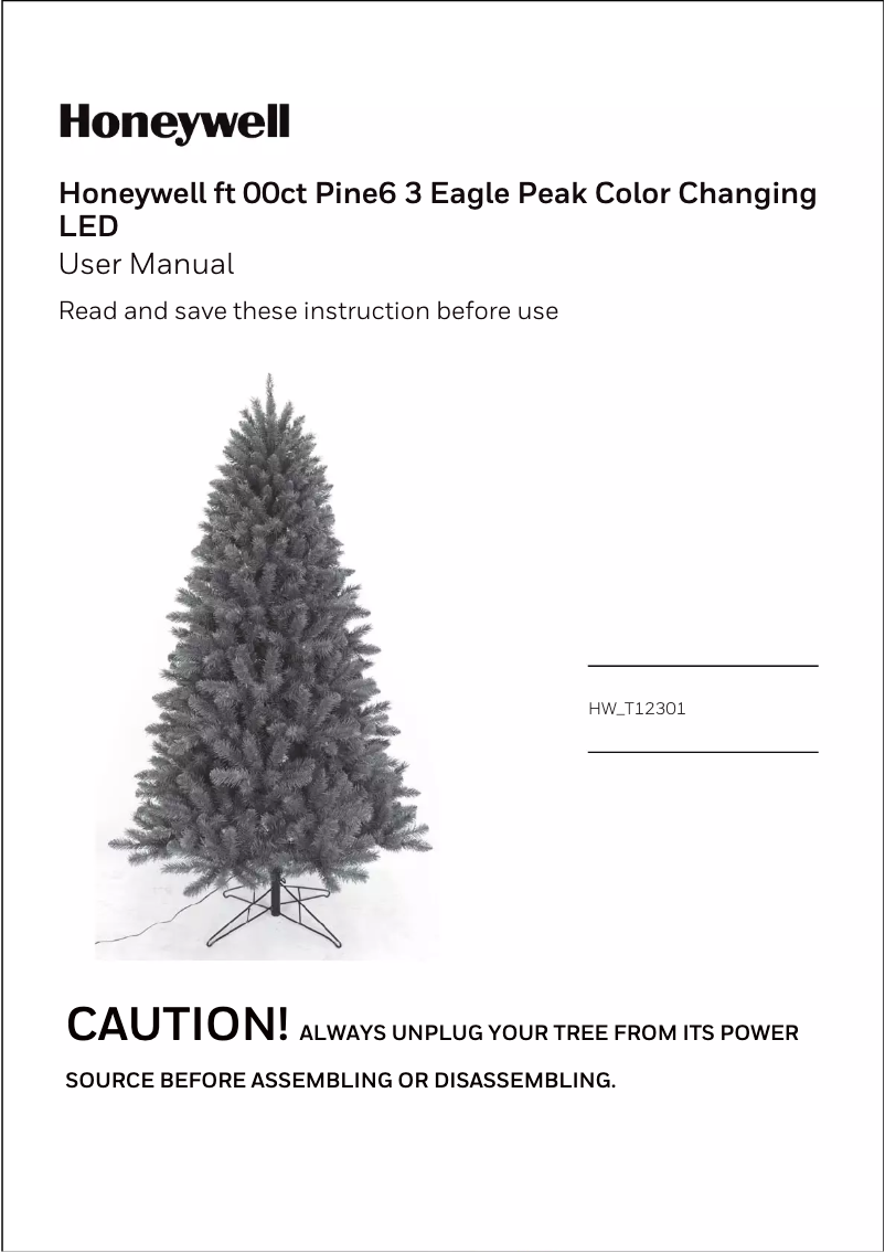 Page 1 de la notice Manuel utilisateur Honeywell HW-T12301