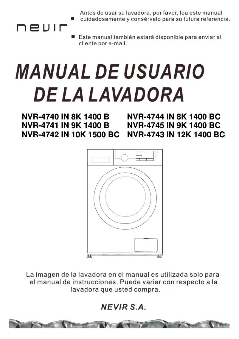 Page n°1 - Manuel utilisateur Nevir NVR-4744IN 8K 1400BC